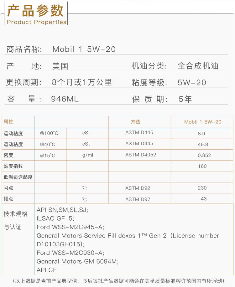 美孚1號 全合成機油 5W-20 SN 1 QT裝-第4張圖片-鄭州市冠恒貿易有限公司【官方網站】-車用潤滑油服務專家