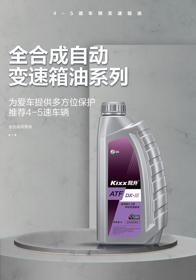 GS (Kixx) 凱升 ATF DX-III自動變速箱油 4速5速-第1張圖片-鄭州市冠恒貿易有限公司【官方網站】-車用潤滑油服務專家